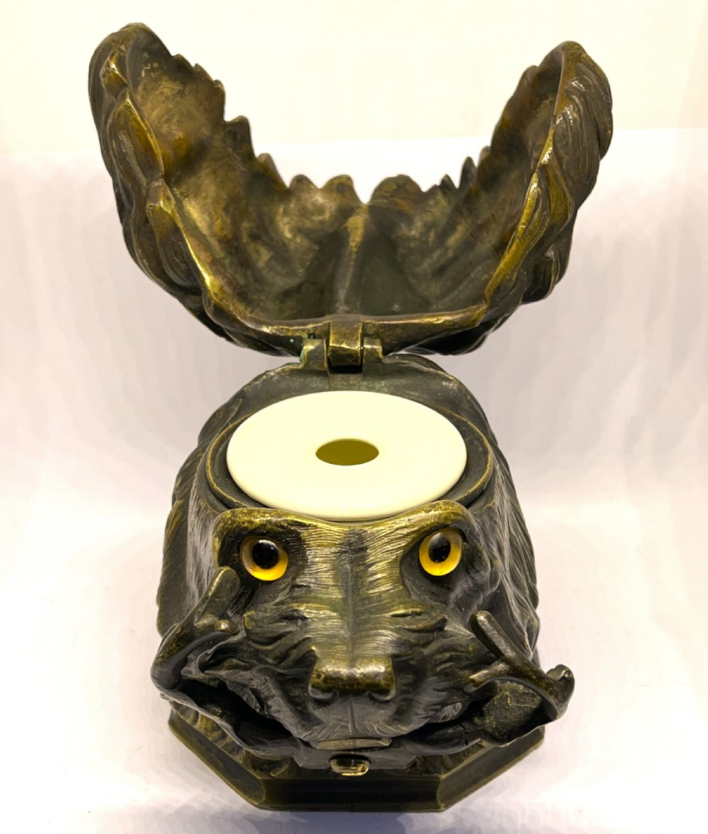 Bronze Poodle Inkwell View V