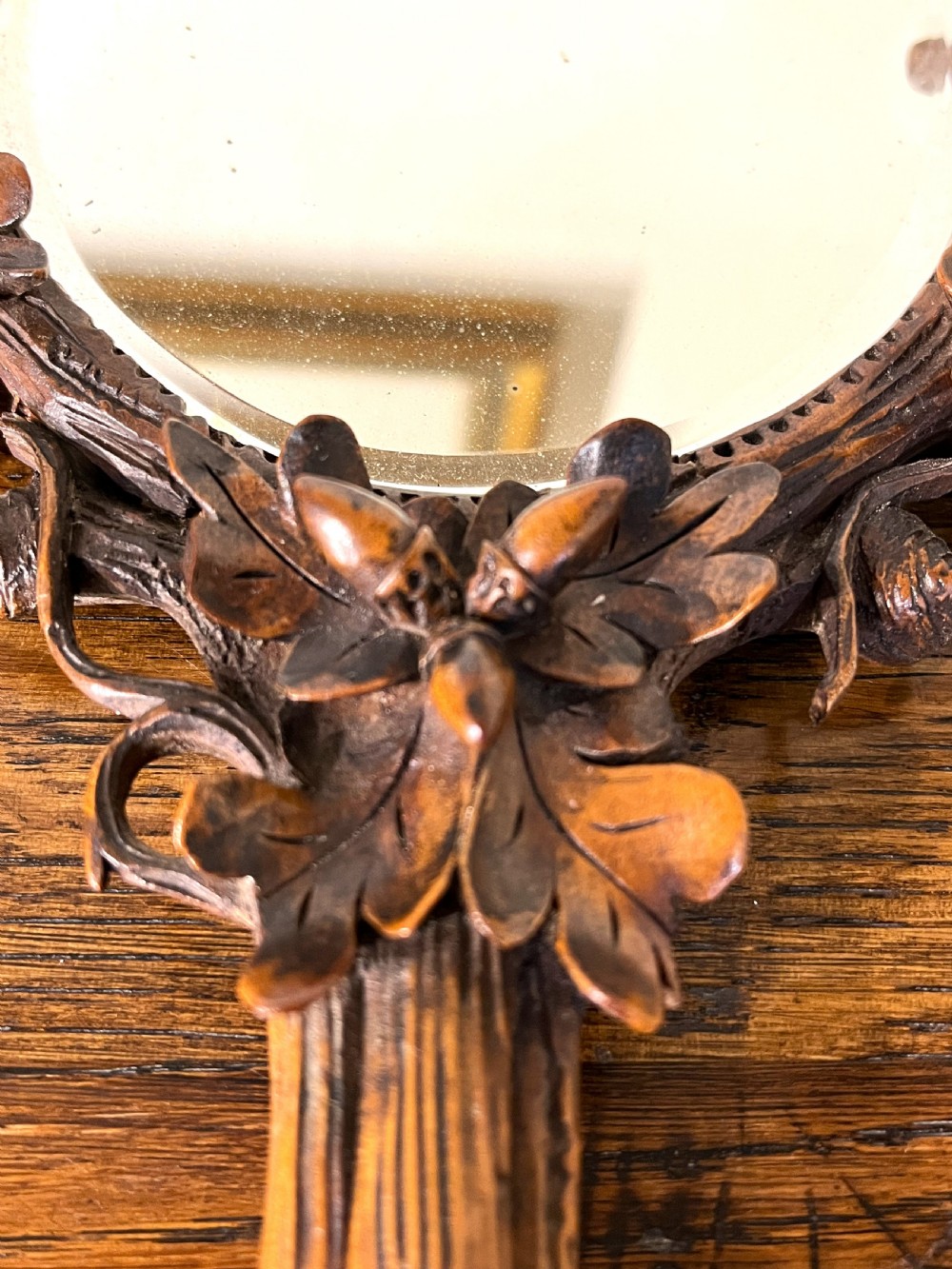 Fine Black Forest Hand Carved Mirror View VII