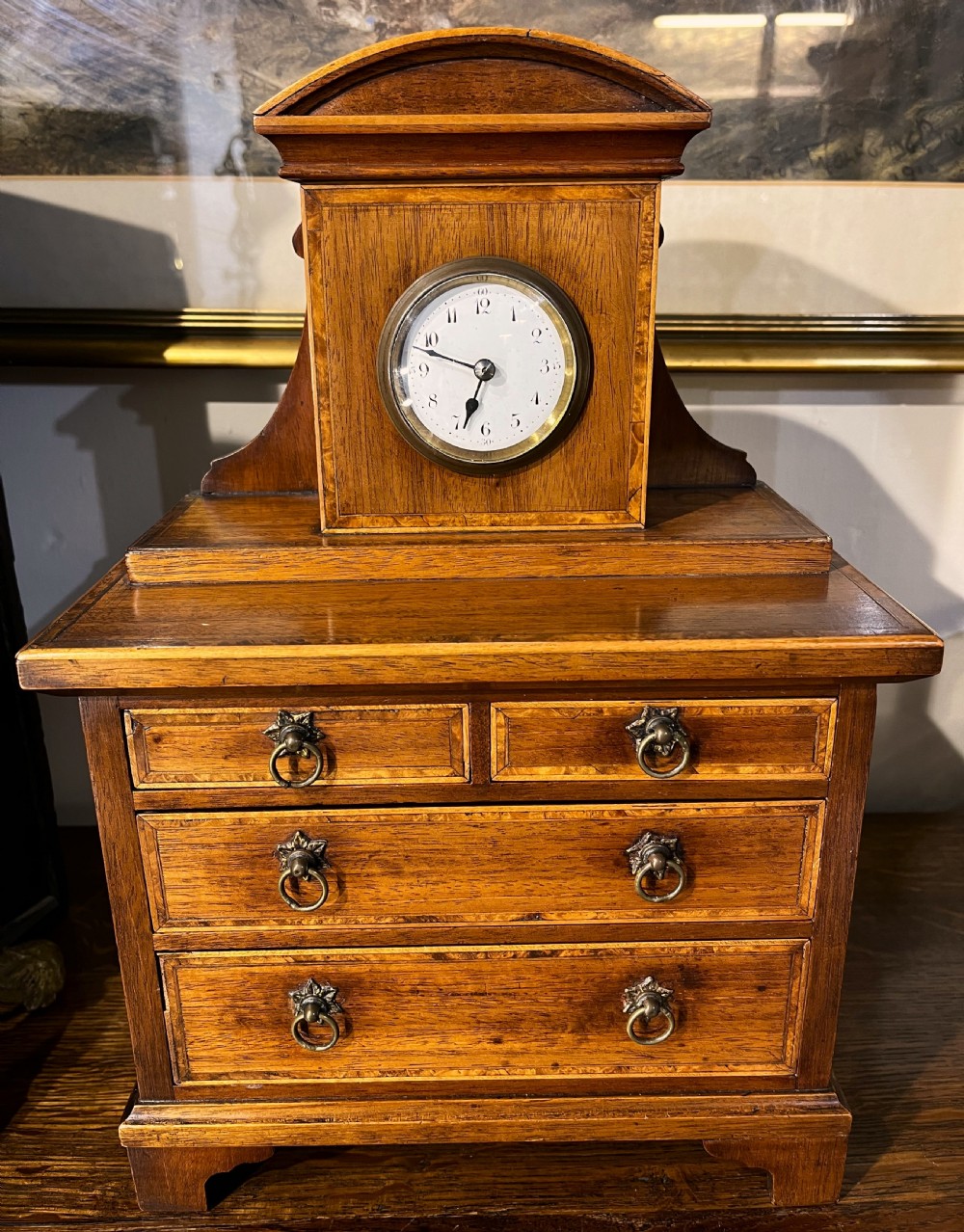 Miniature Chest Of Drawers With Clock Tower