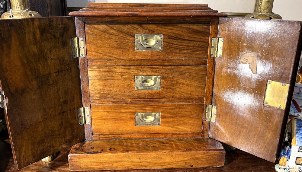 Miniature Walnut Humidor Cabinet