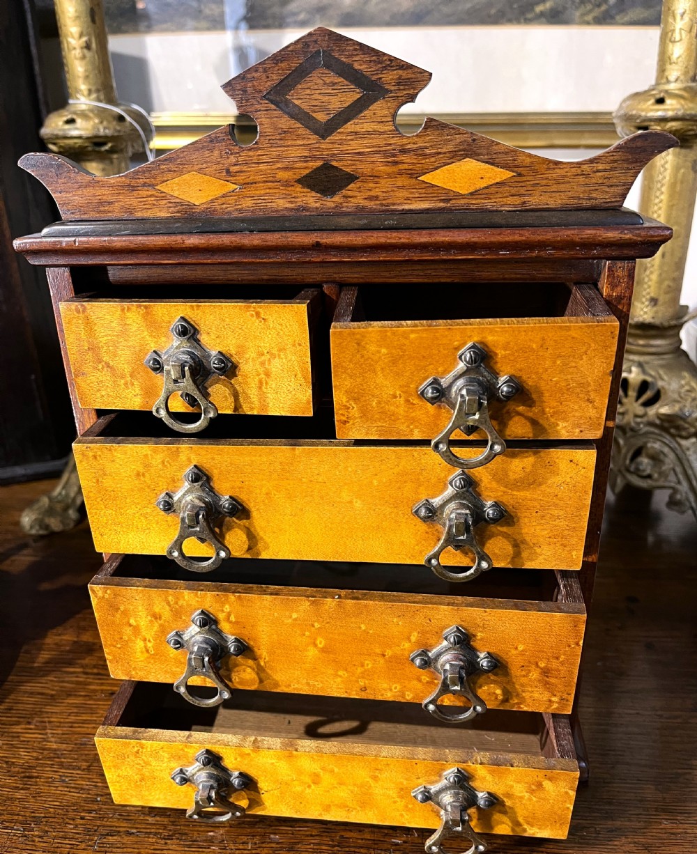 Miniature Arts & Crafts Chest Of Drawers View II