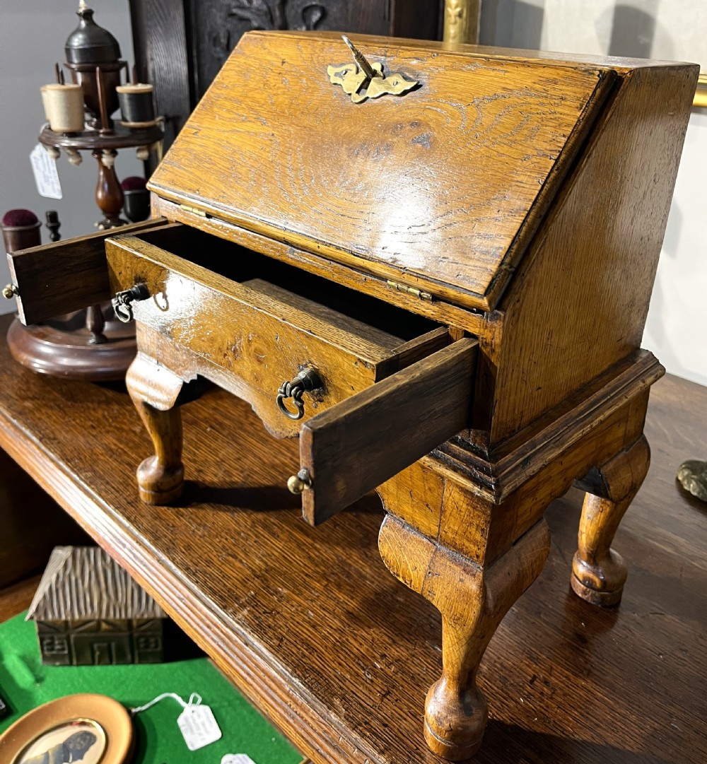 Queen Anne Style Burr Oak Bureau View IV