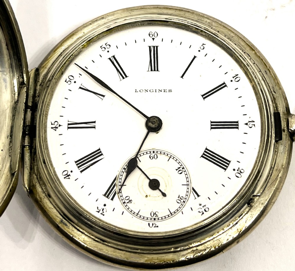 Longines Silver Full Hunter Pocket Watch View II