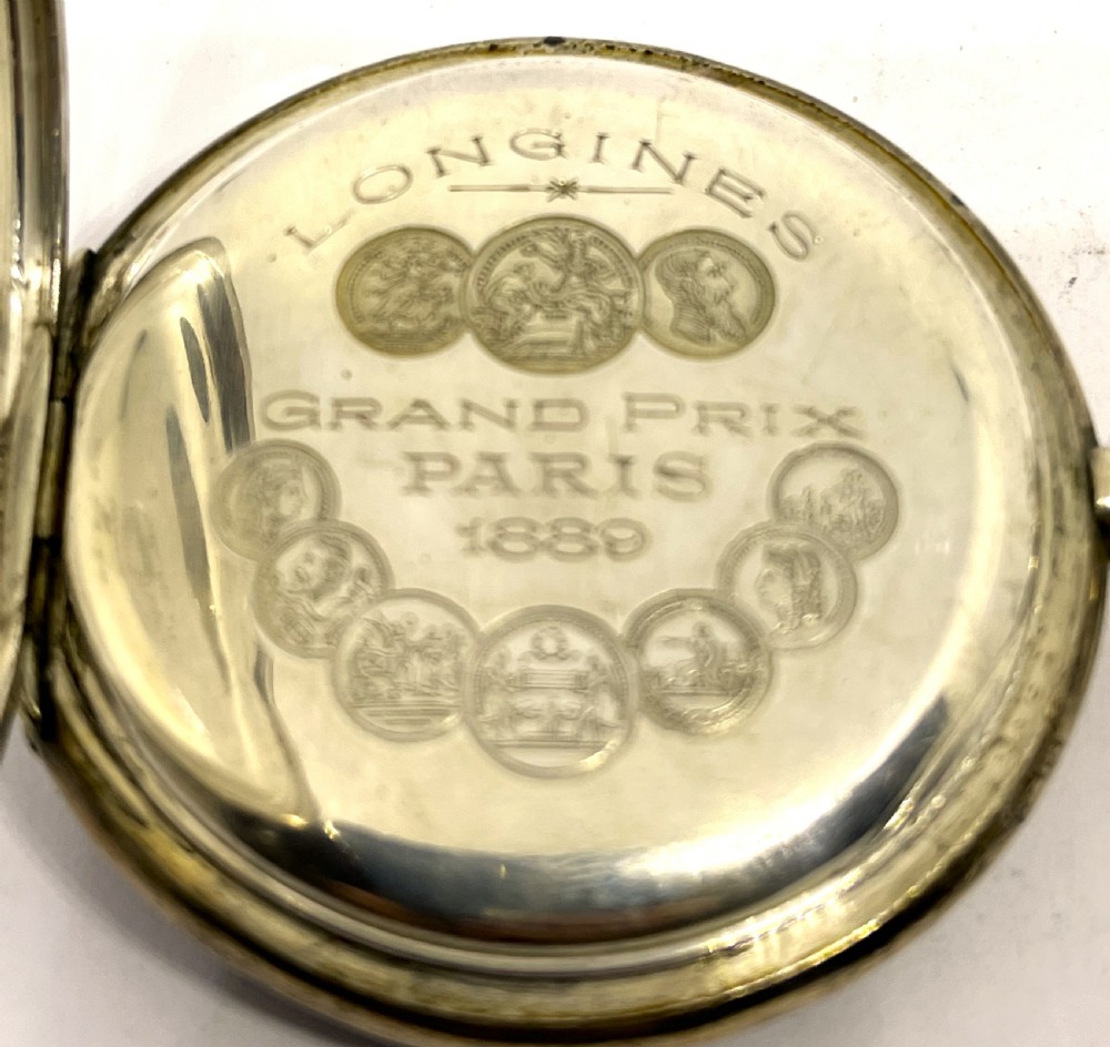 Longines Silver Full Hunter Pocket Watch View V