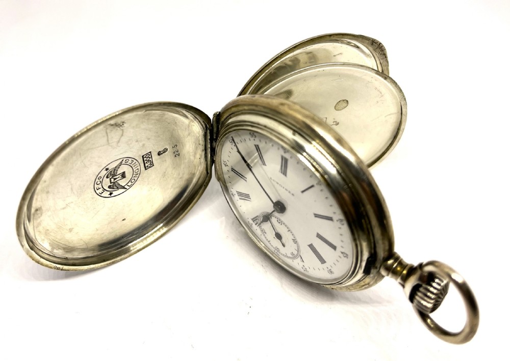 Longines Silver Full Hunter Pocket Watch View VIII