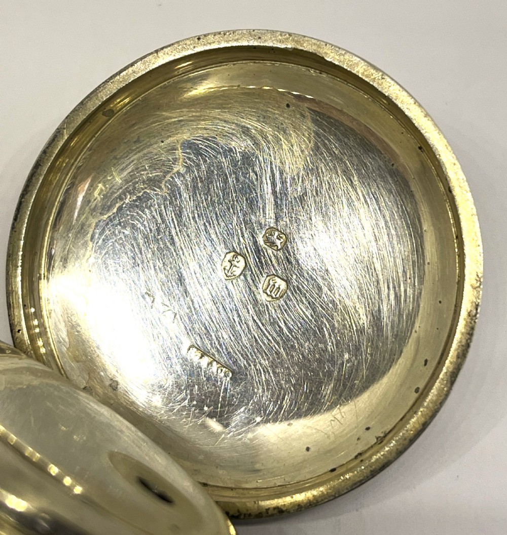 Antique Silver Stewart Dawson Pocket Watch View III