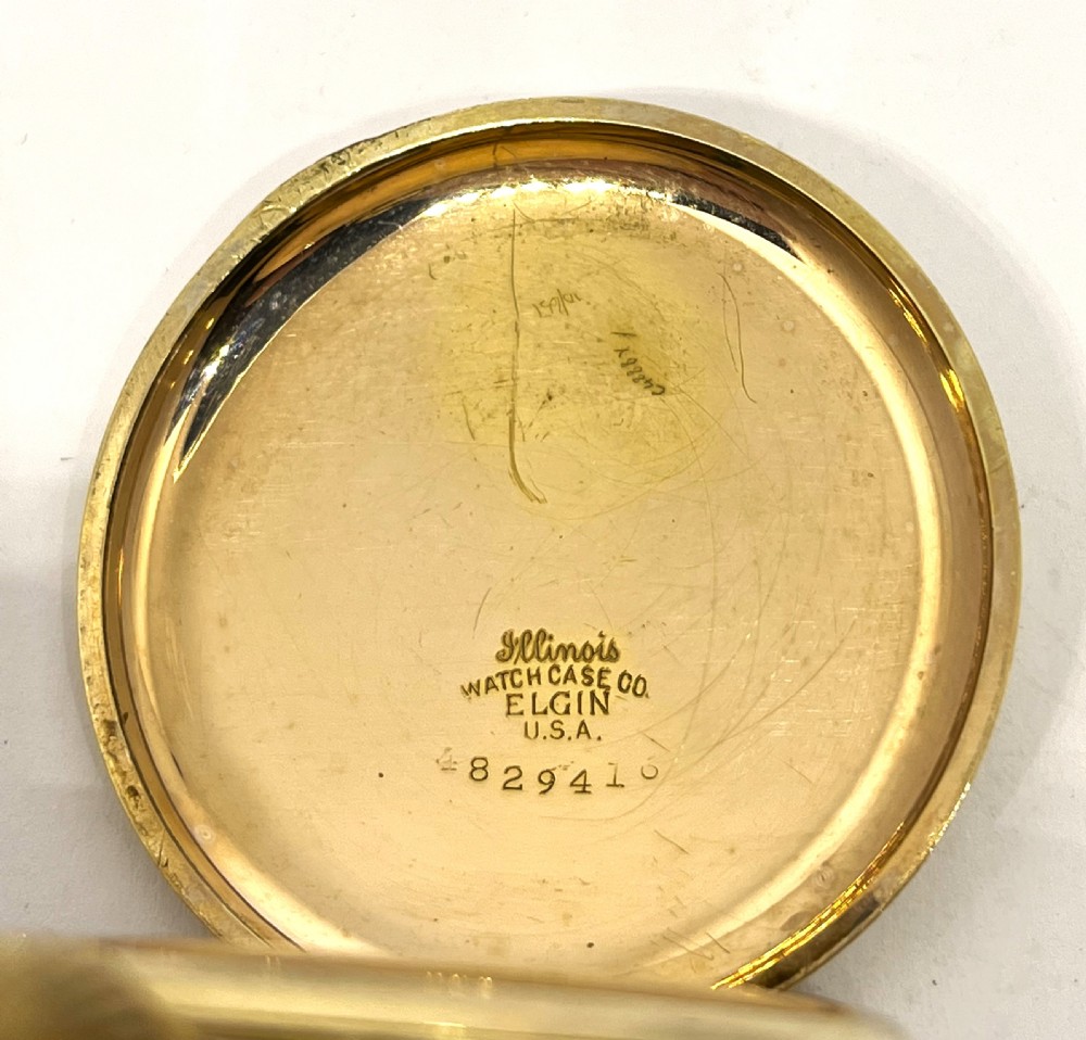 Gold Plated Arcadia Full Hunter Pocket Watch View III