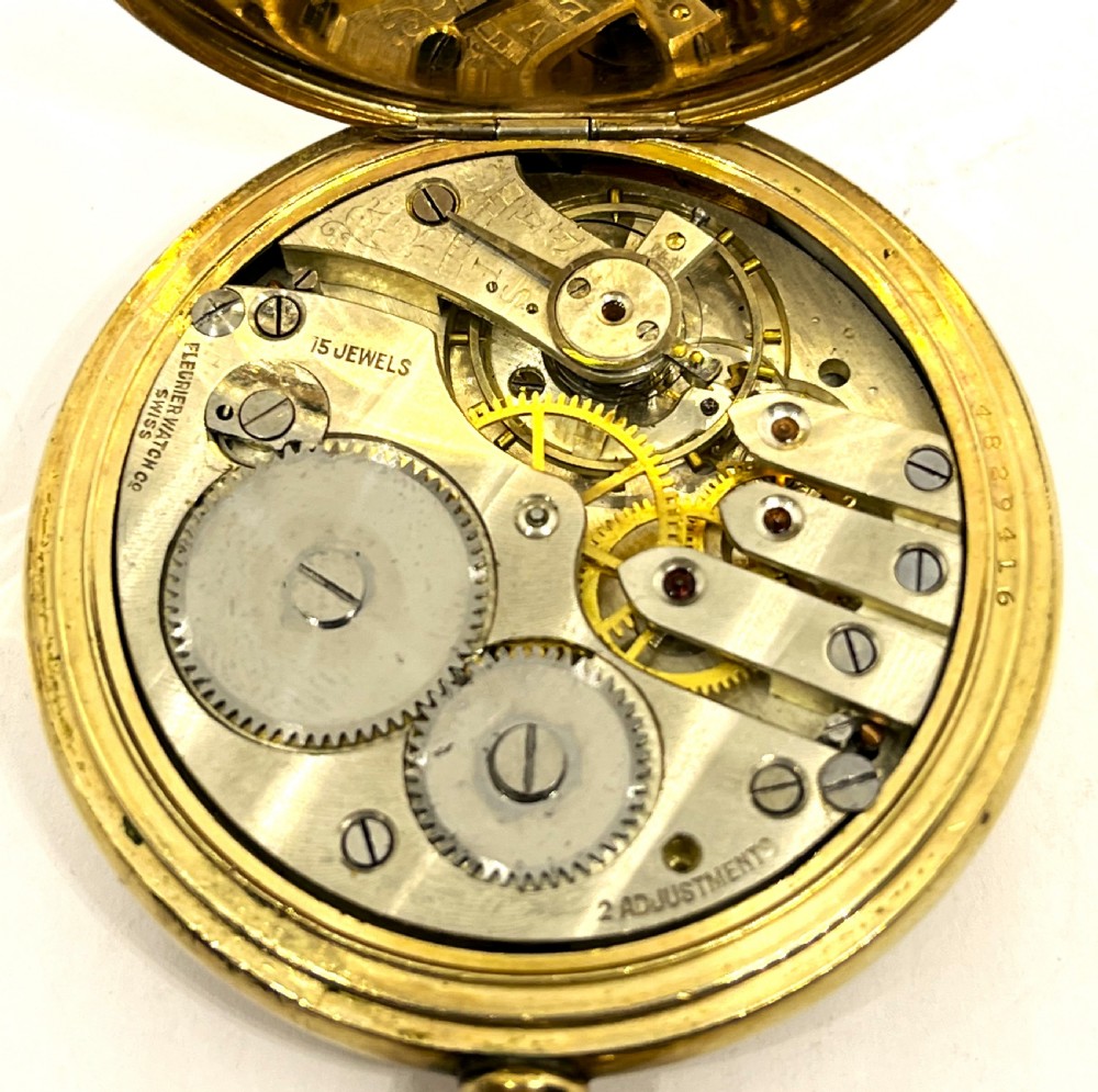 Gold Plated Arcadia Full Hunter Pocket Watch View V