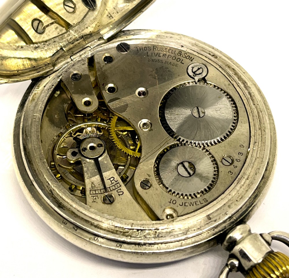 Silver Thomas Russell Liverpool Pocket Watch View IV