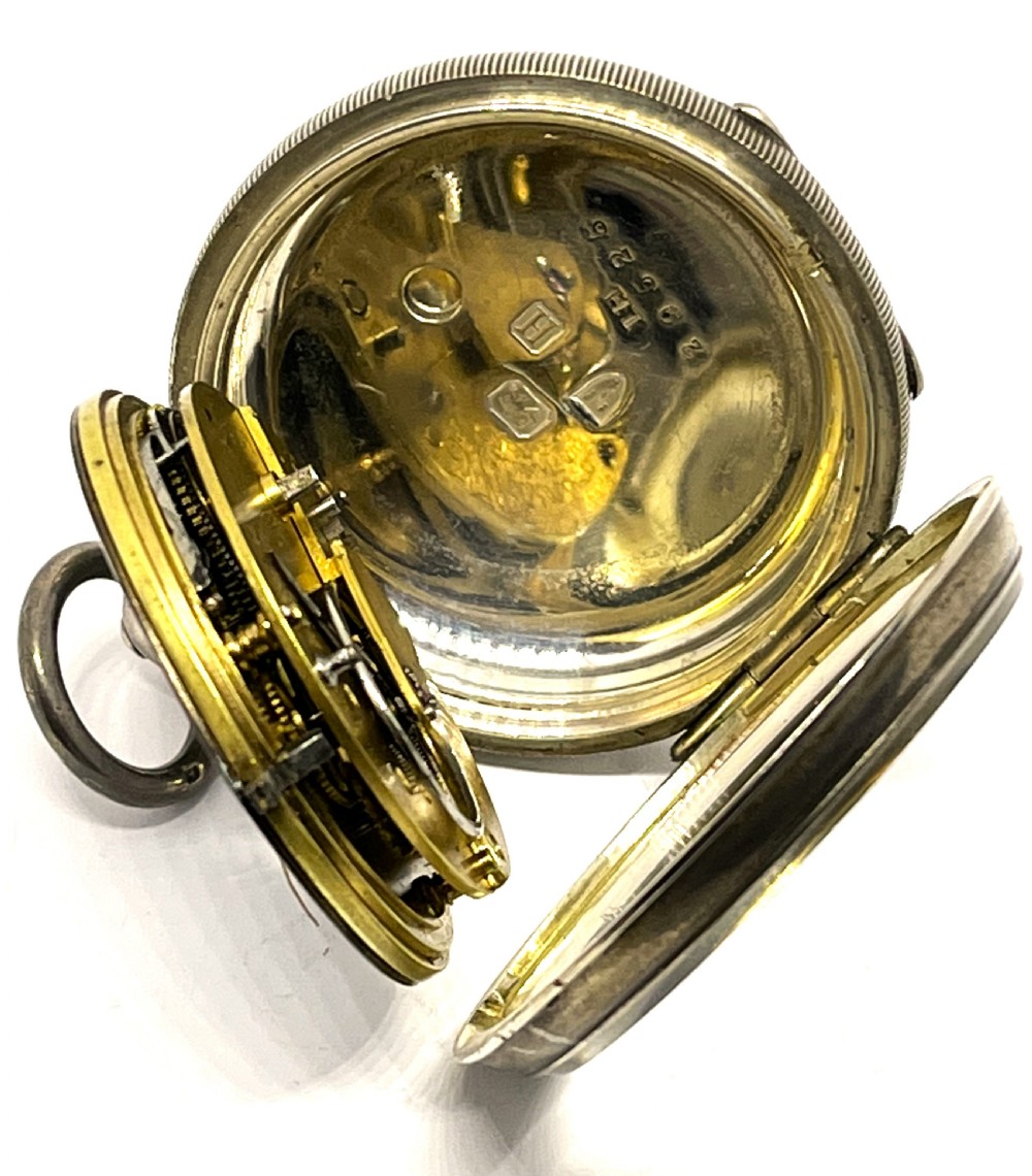 Antique J W Benson Chester Silver Pocket Watch View II