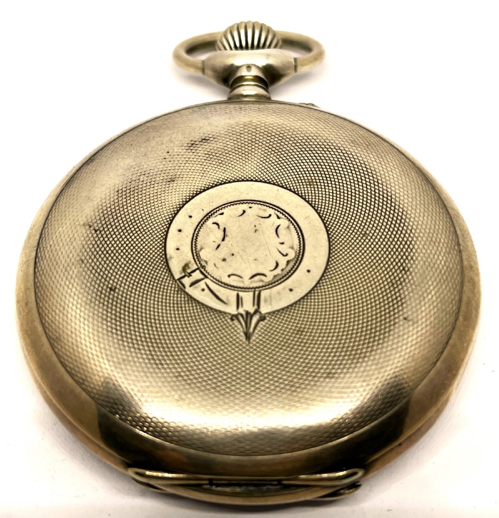 Antique Silver Tissot Full Hunter Pocket Watch View VI
