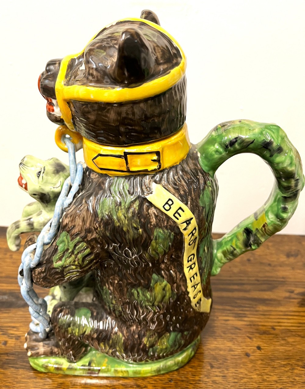 Bears Grease Majolica Advertising Jug