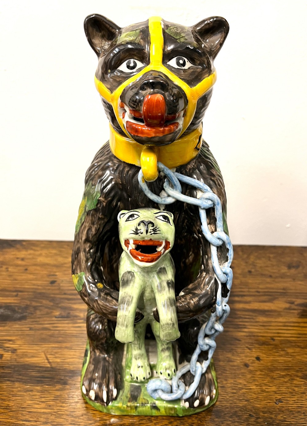 Bears Grease Majolica Advertising Jug View II
