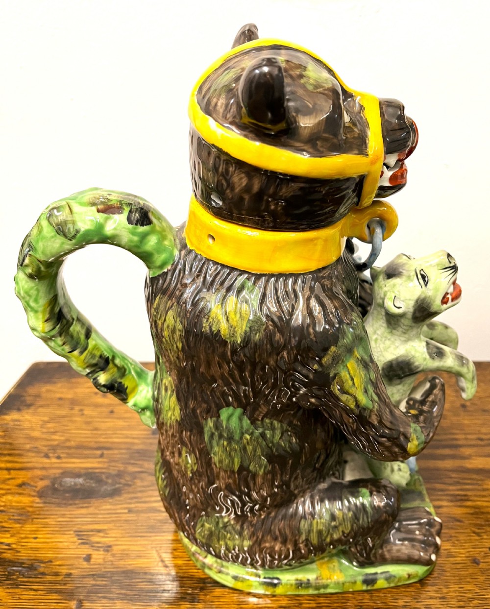 Bears Grease Majolica Advertising Jug View IV