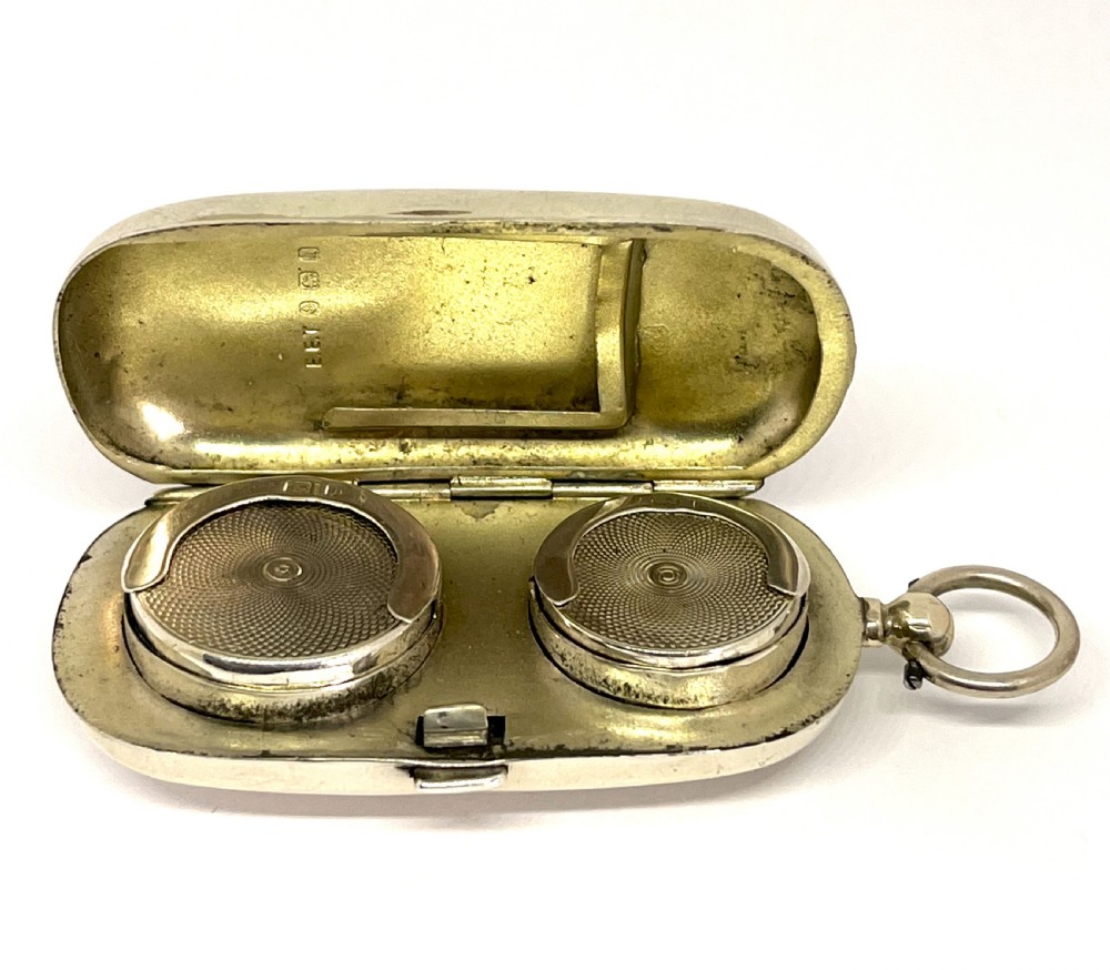 Unusual Silver Combination Sovereign & Stamp Case