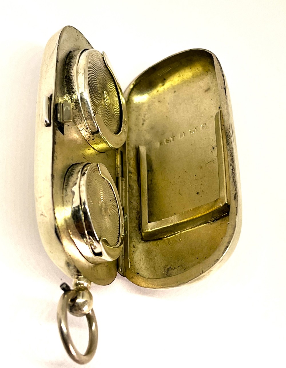 Unusual Silver Combination Sovereign & Stamp Case View IV