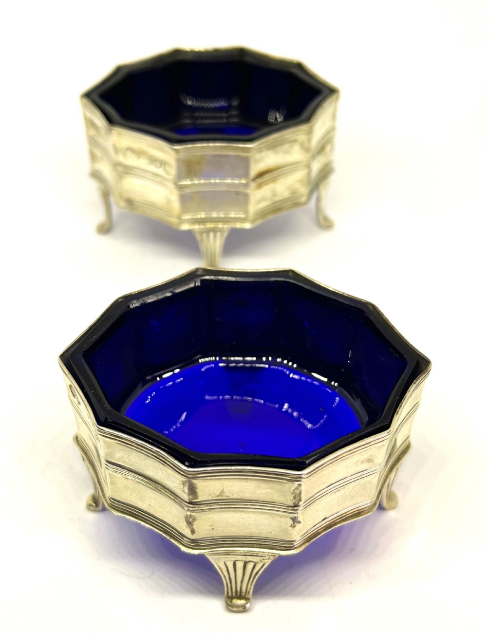 Fine Cased Three Piece Silver Condiment Set View V