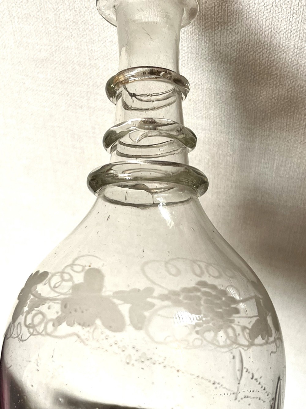 Georgian Irish Glass Decanter c1810 View VII