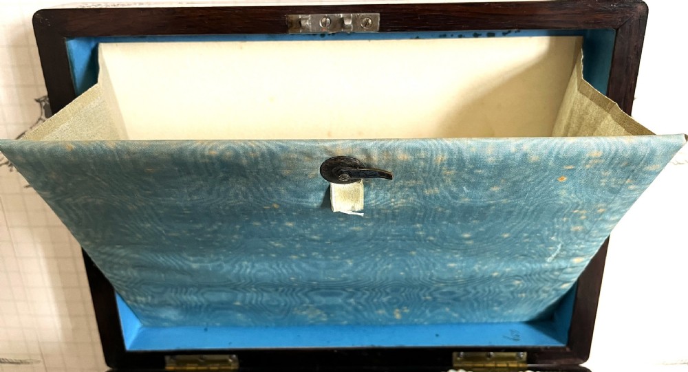 Rosewood & Mother Of Pearl Sewing Box View V
