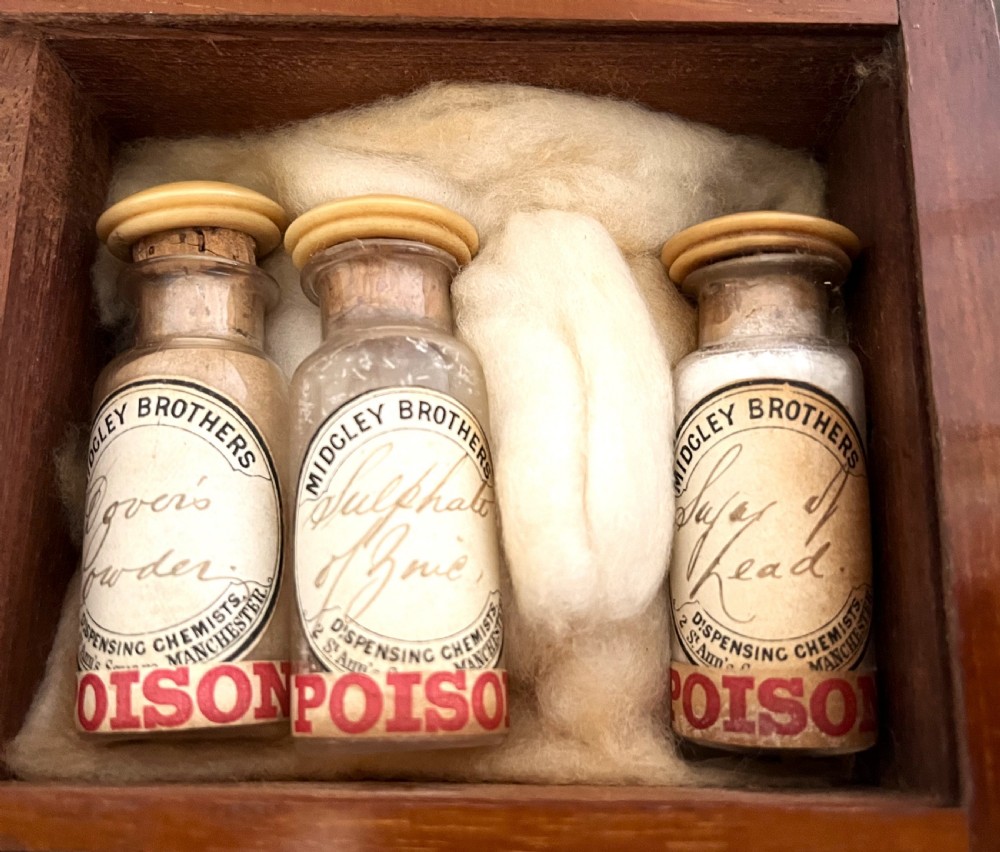 Rare Mahogany Household Apothecary Cabinet View X