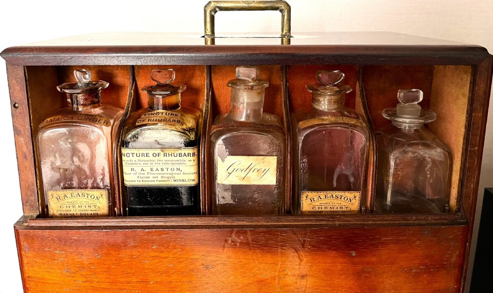 Rare Mahogany Household Apothecary Cabinet View XXII