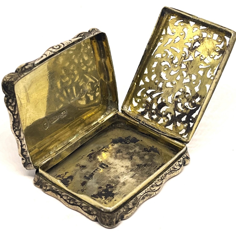 Fine Large Silver Vinaigrette View IV