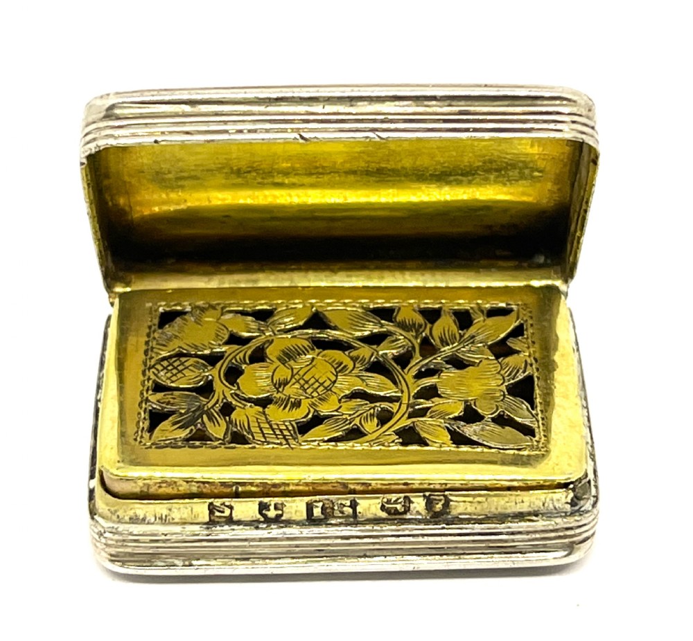 Good Georgian Silver Vinaigrette View IV