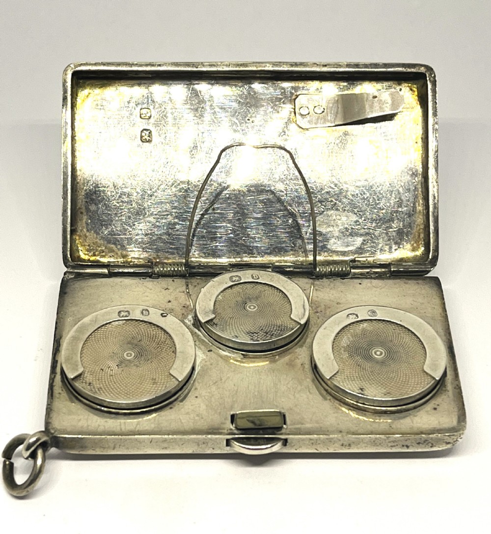 Antique Silver Triple Soversegn Case
