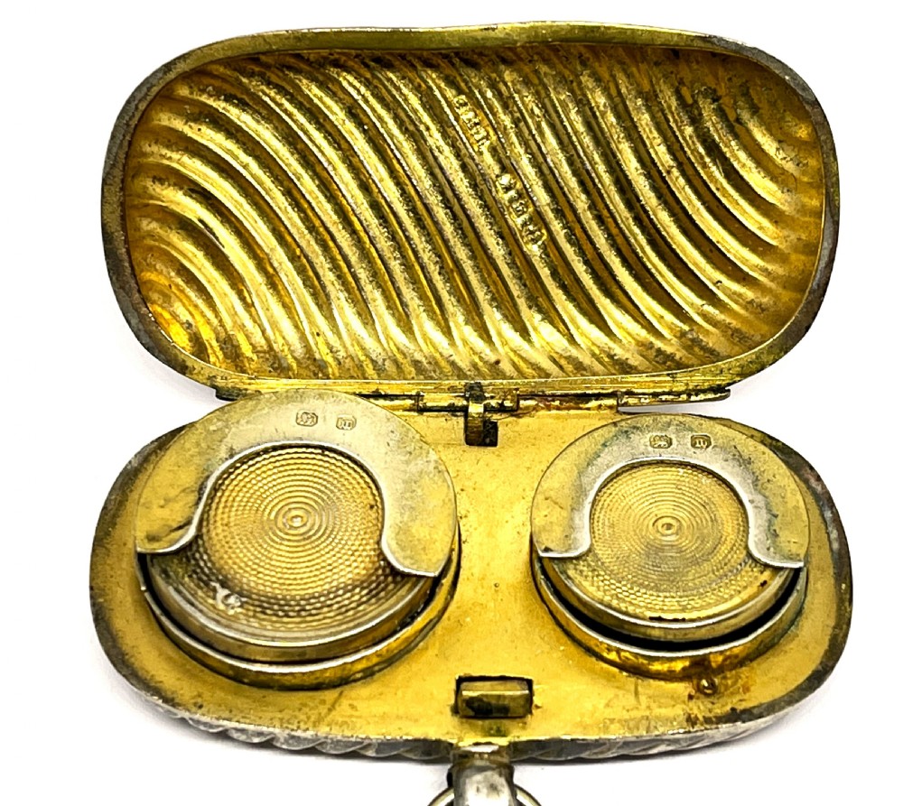 Silver Gilt Sovereign & A Half Case