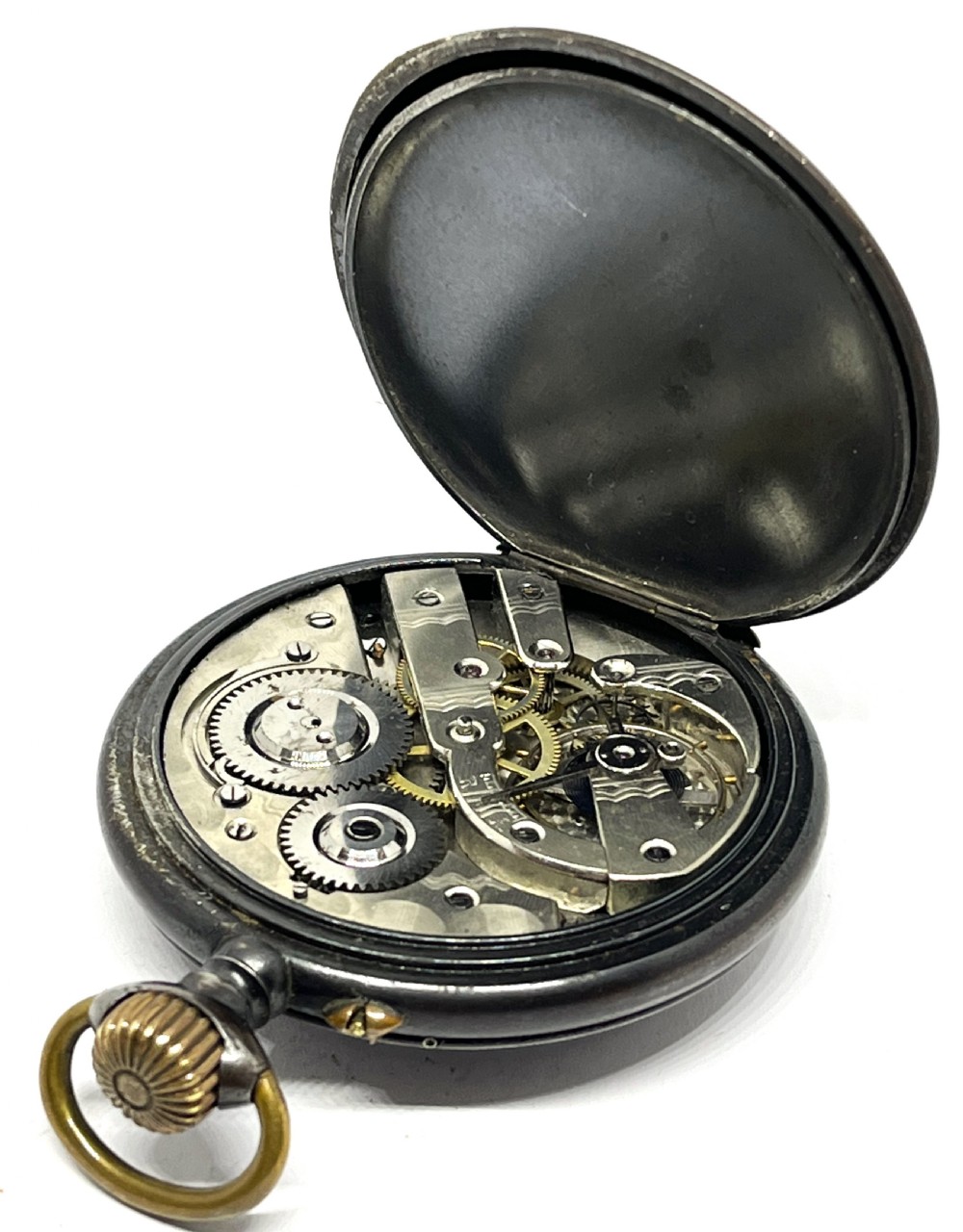 Rare Complete Calendar Moon Phase Jumbo Pocket Watch View VI