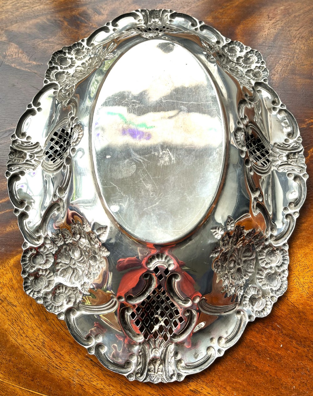 Large Charles Horner Silver Table Dish View V