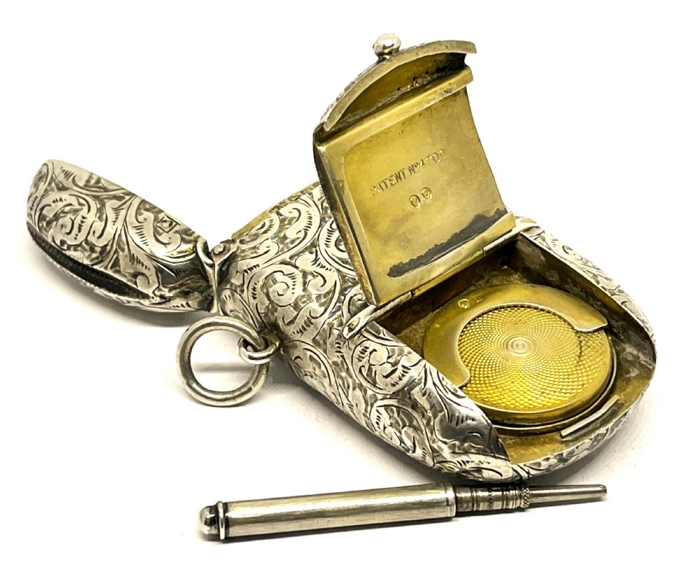 Chester Silver Combination Vesta & Sovereign Case