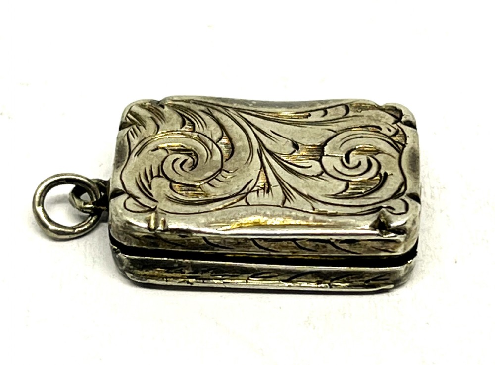 Ladies Victorian Silver Vinaigrette View II