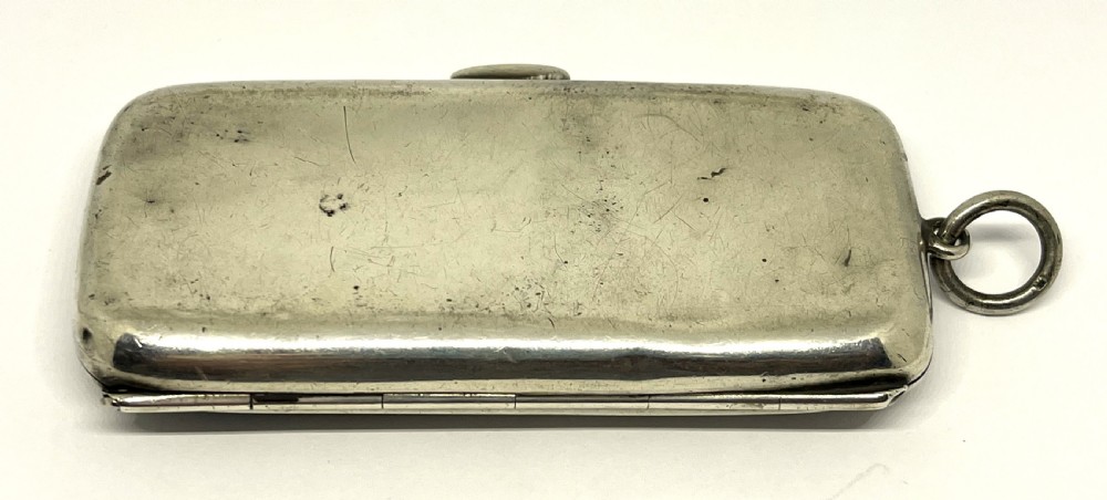 Stunning Silver & Enamel Guilloche Cigarette Case View II