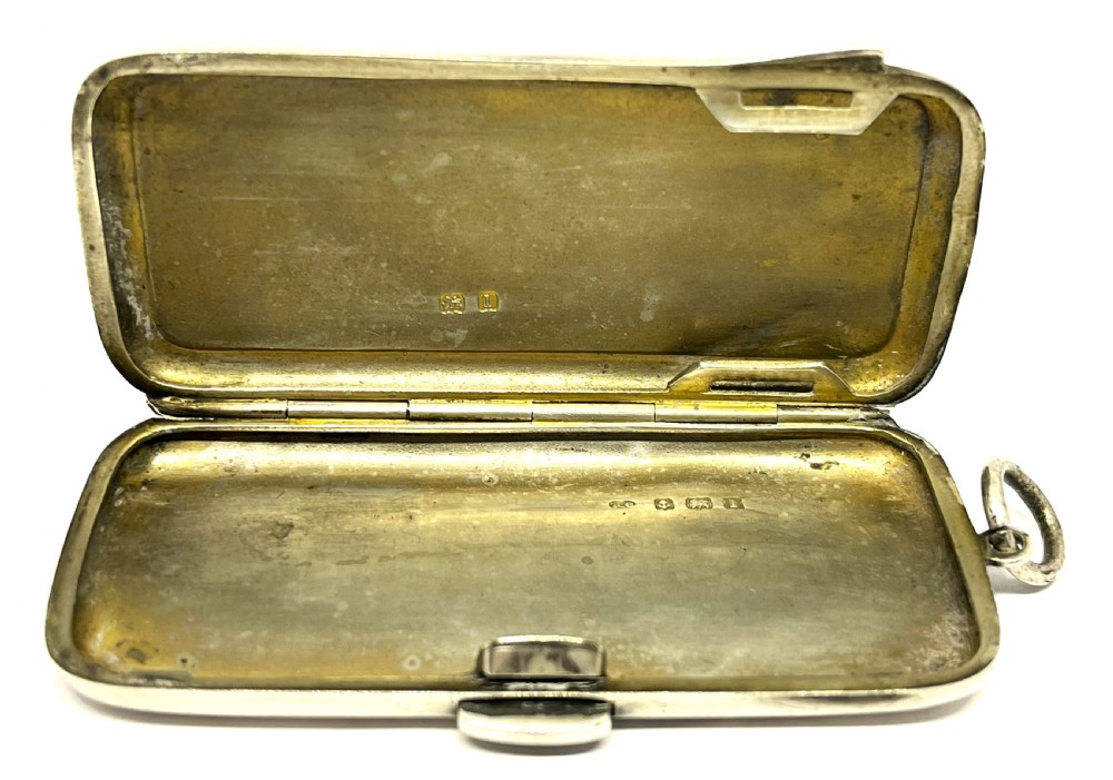 Stunning Silver & Enamel Guilloche Cigarette Case View III