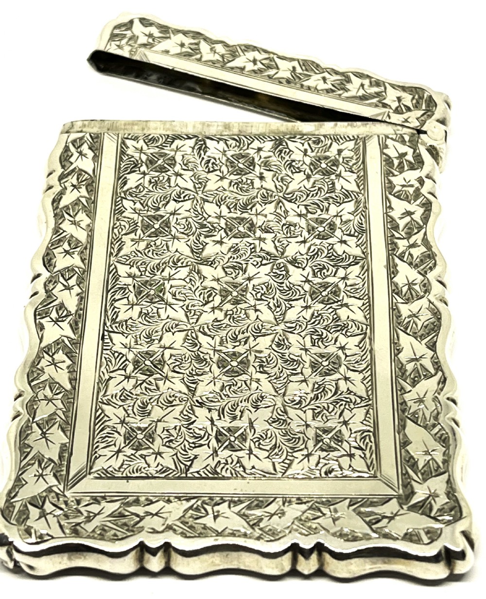Exquisite Quality Boxed Silver Card Case 1888 View VII
