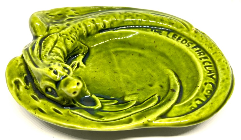 Rare Leeds Fireclay Company Burmantofts Faience Advertising Dish