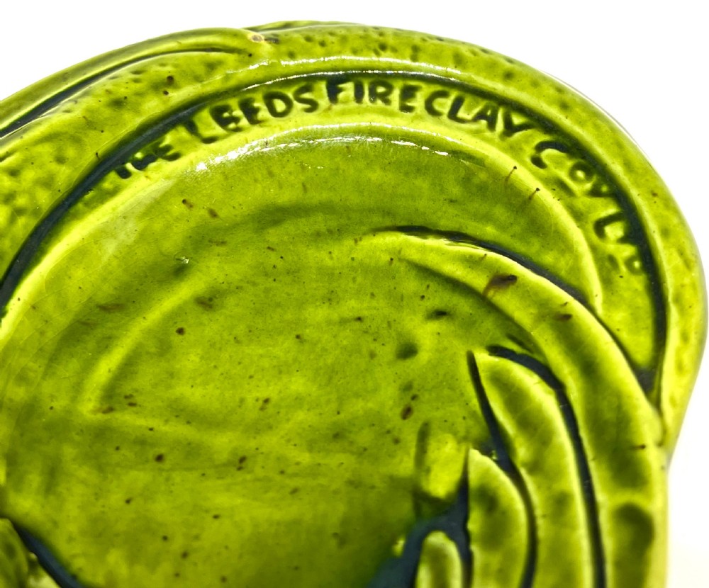 Rare Leeds Fireclay Company Burmantofts Faience Advertising Dish View II