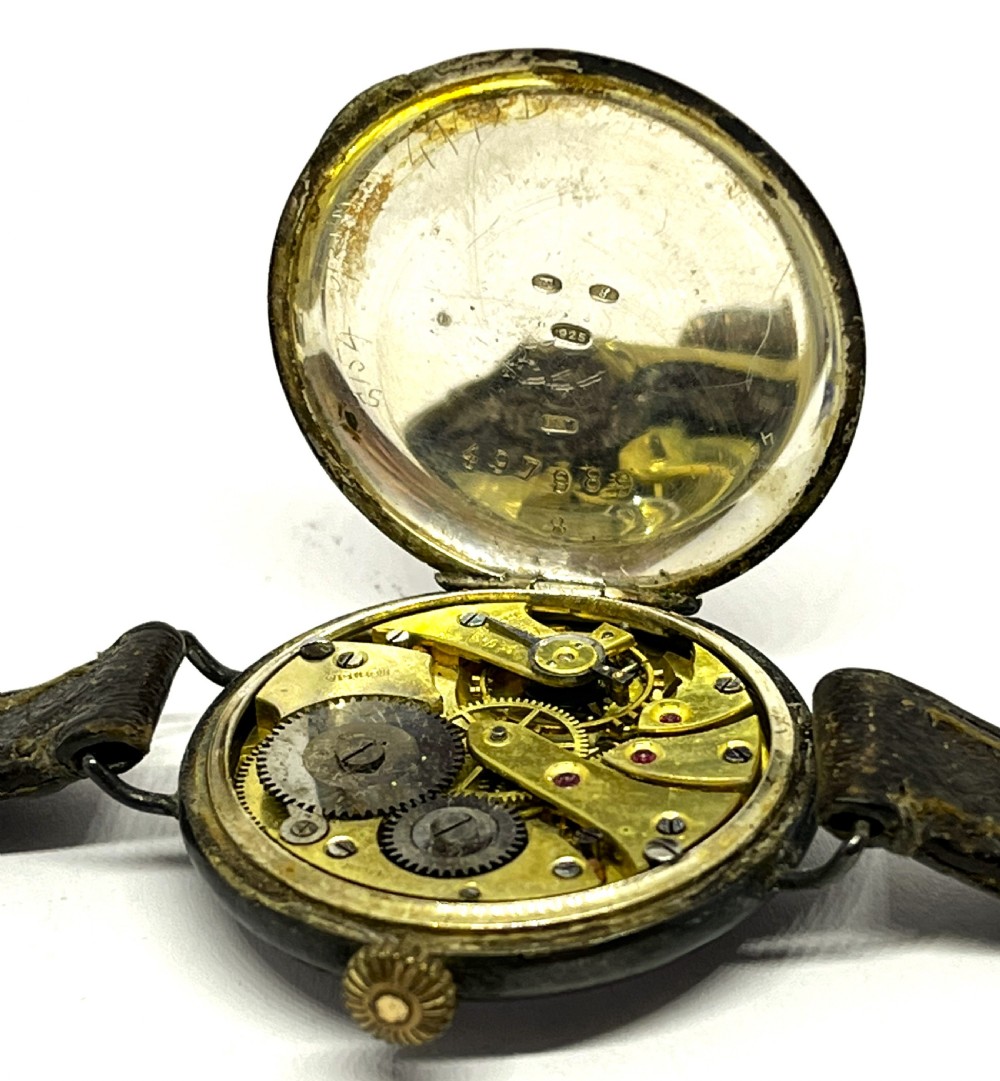 Rare WW1 Swiss Made Silver Trench Watch View III