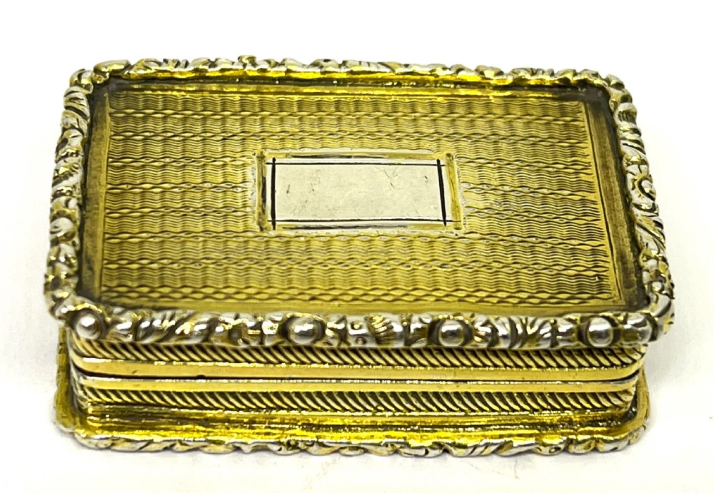 Fine Georgian Silver Gilt Vinaigrette 1826 View II