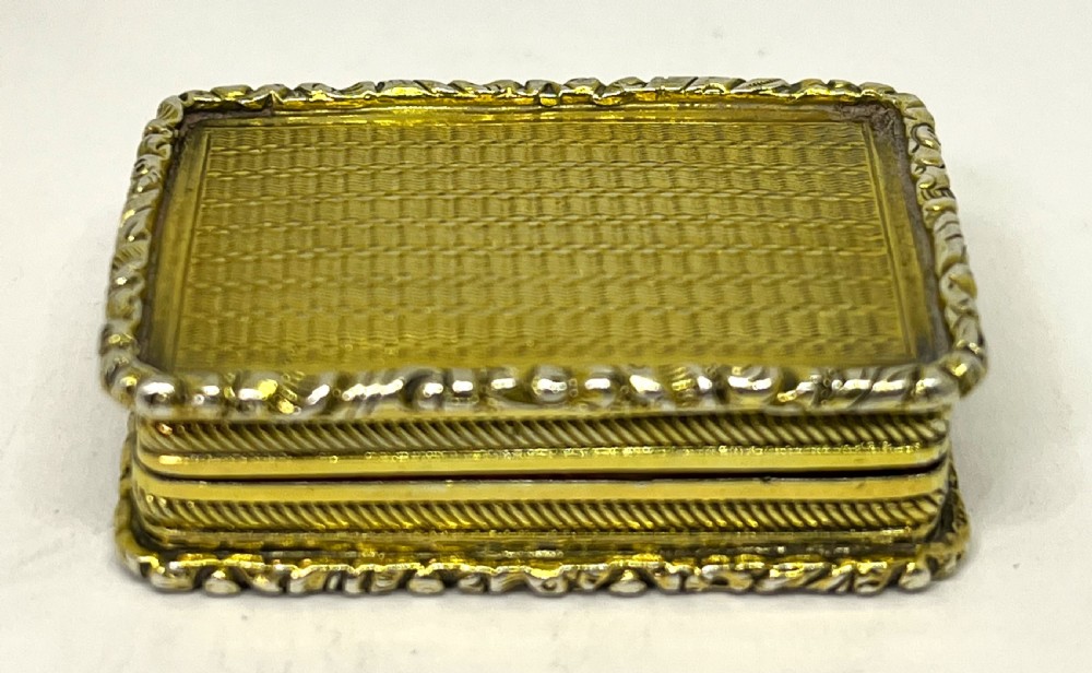Fine Georgian Silver Gilt Vinaigrette 1826 View V