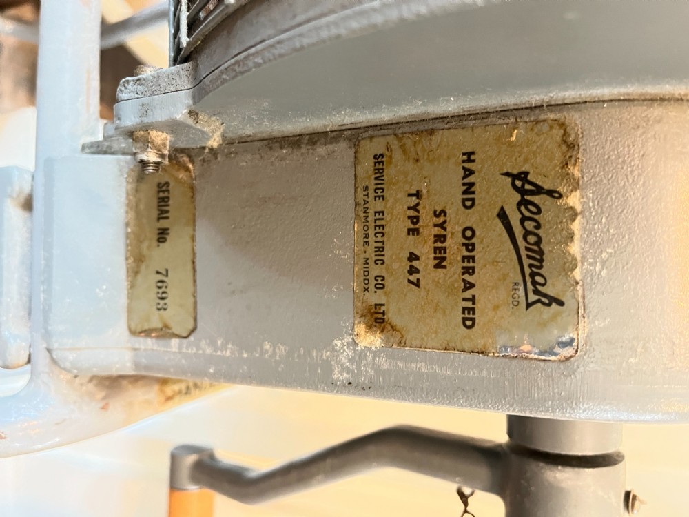 WW2 Secomak Air Raid Siren View III