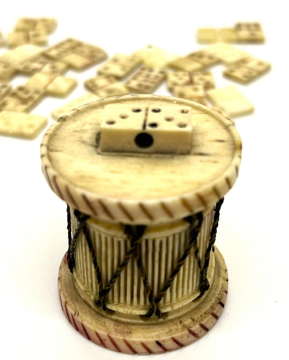 French Napoleonic Prisoner Of War Domino Set As A Drum