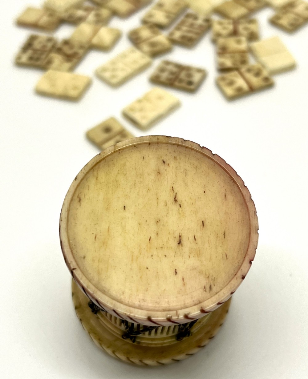 French Napoleonic Prisoner Of War Domino Set As A Drum View VI
