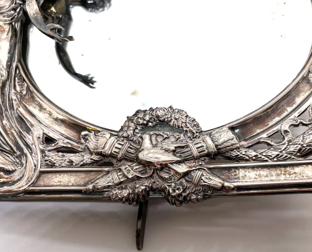 WMF Silver Plated Arched Easel Mirror View V