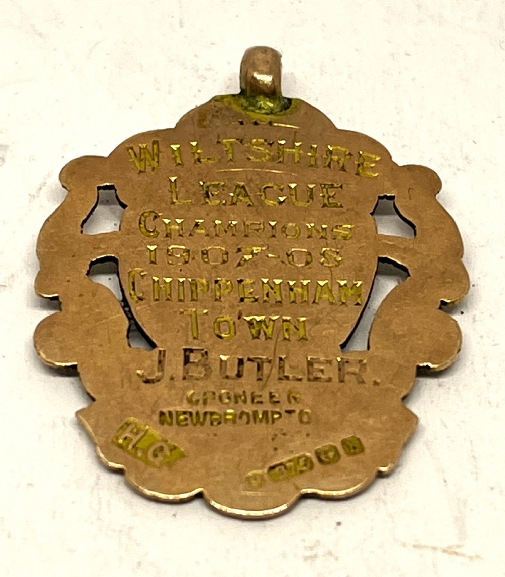 9ct Gold Football Medal 1907 View II