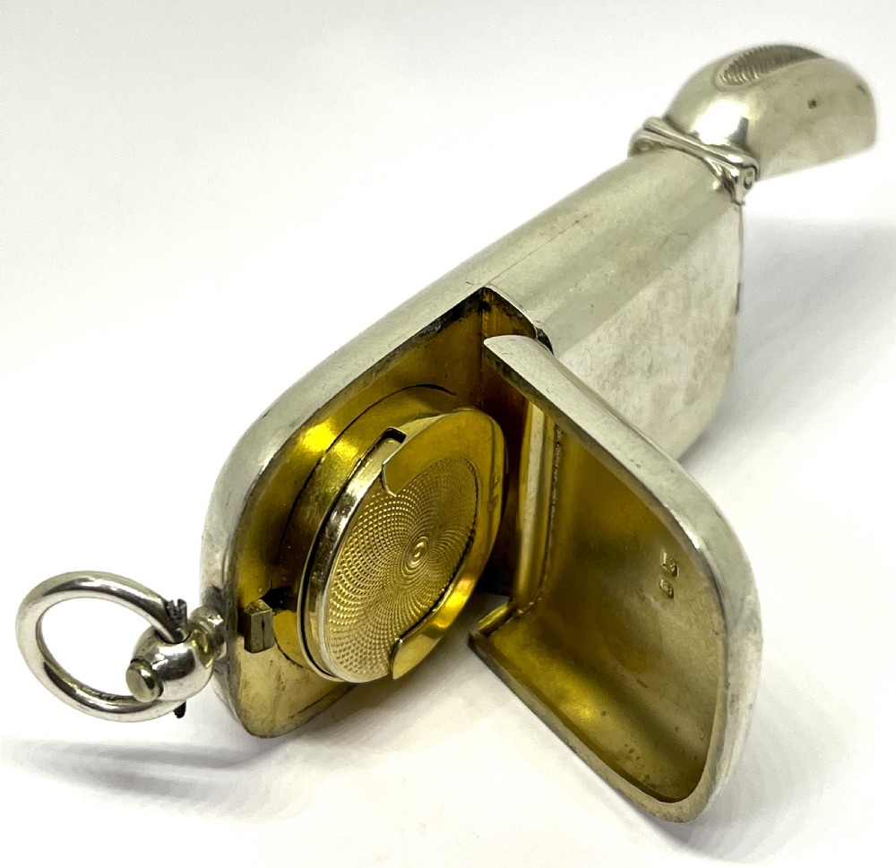 Victorian Silver Combination Sovereign & Vesta Case