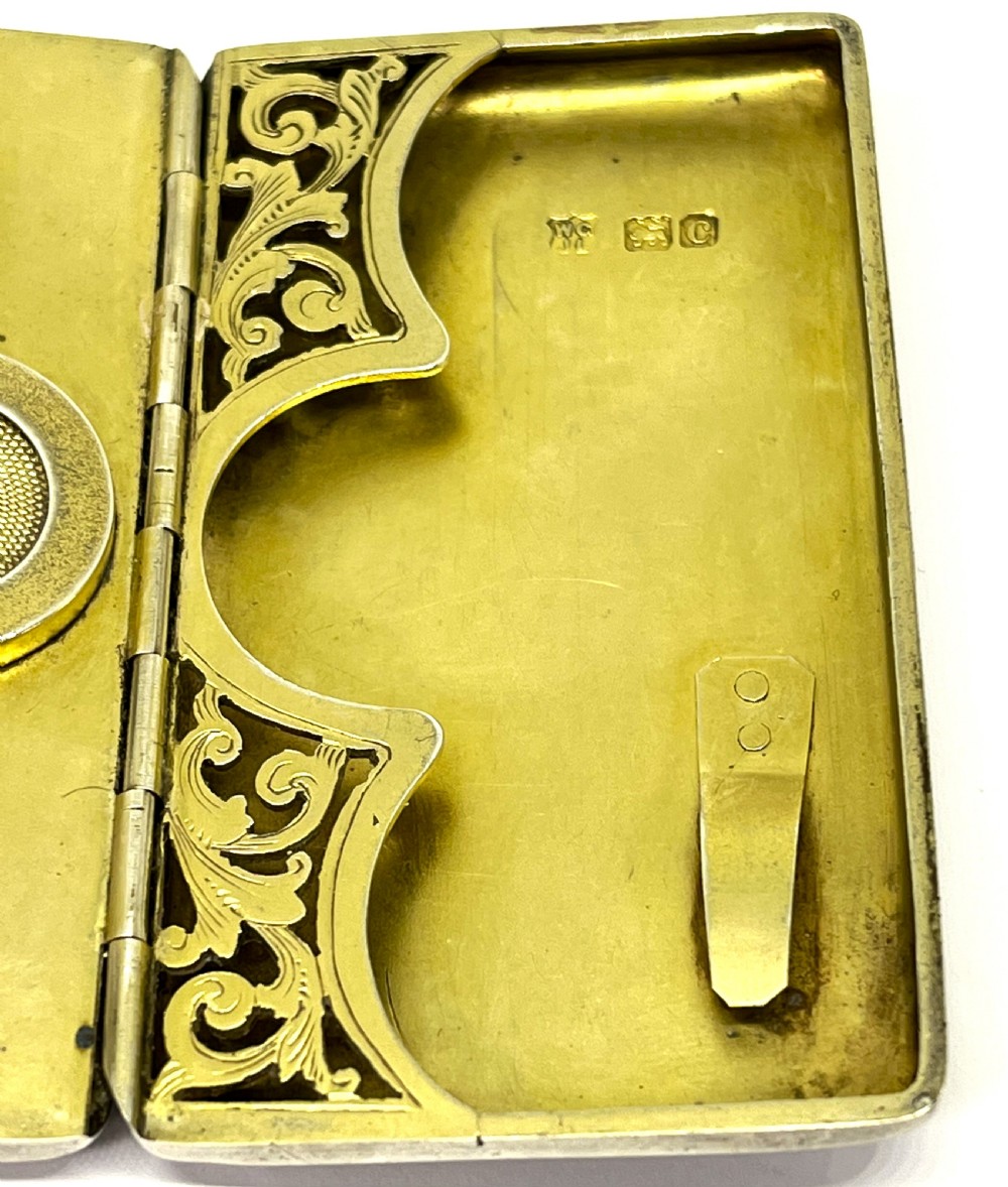 Goldsmiths & Silversmiths Combination Triple Sovereign & Stamp Case View V