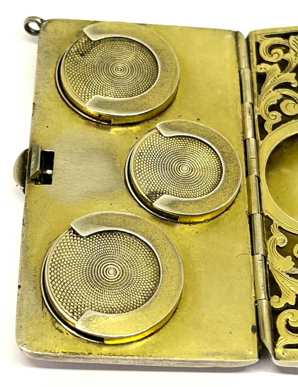 Goldsmiths & Silversmiths Combination Triple Sovereign & Stamp Case View VI