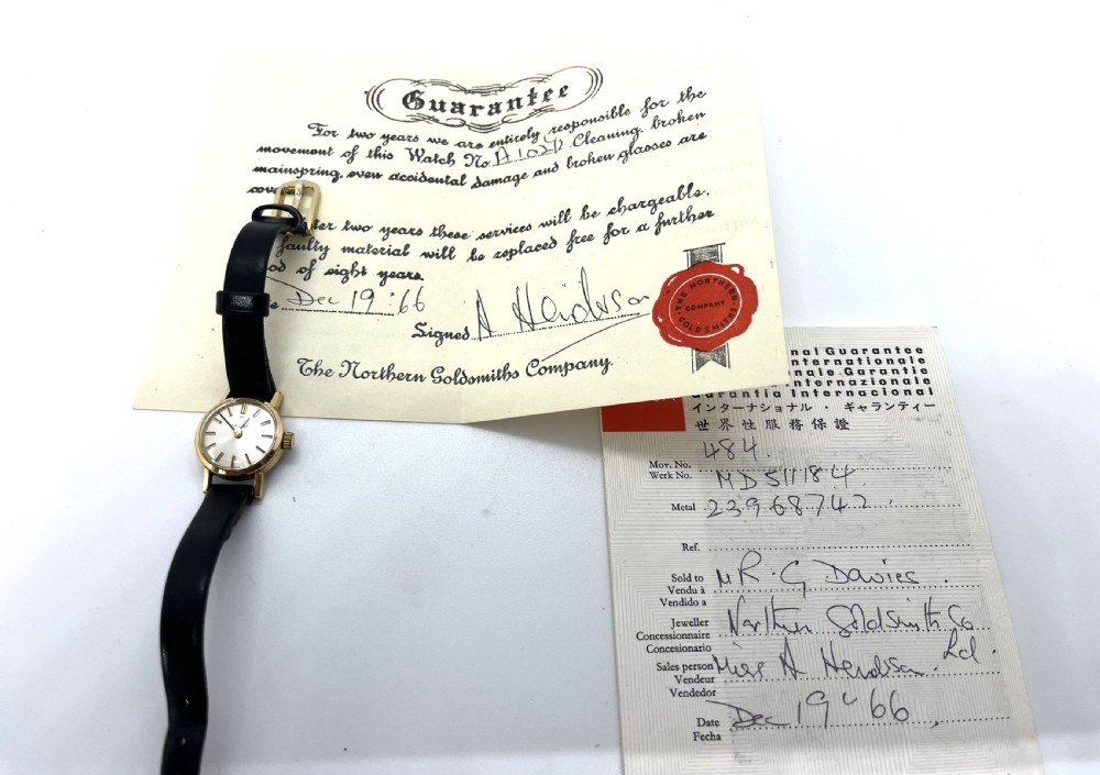 Lady's Gold Plated Omega Wrist Watch 1966 View IV